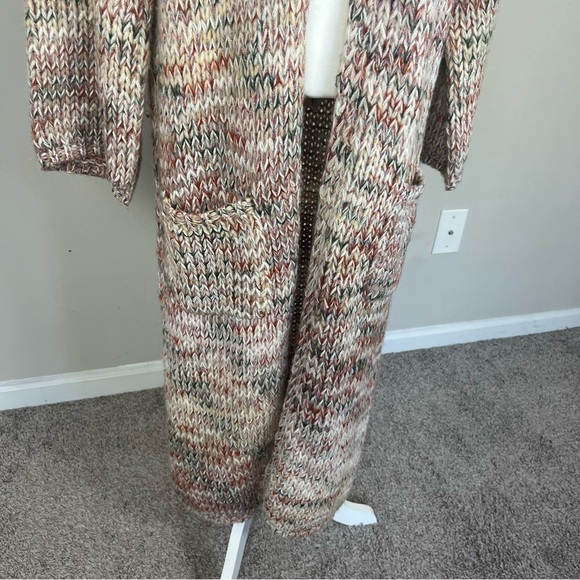 NWT BY ANTHROPOLOGIE SHINE KNIT OPEN FRONT LONG DUSTER CARDIGAN SWEATER ONE SIZE - Picture 8 of 16